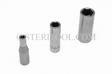 #10604 - 1/2" x 3/8 DR Stainless Steel Deep Socket 3/8 dr, 3/8dr, 3/8-dr, deep, stainless steel, socket